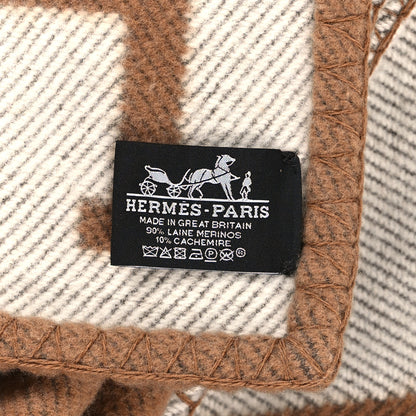 Hermes Wool Cashmere Avalon Blanket Ecru Camel 3 of 3