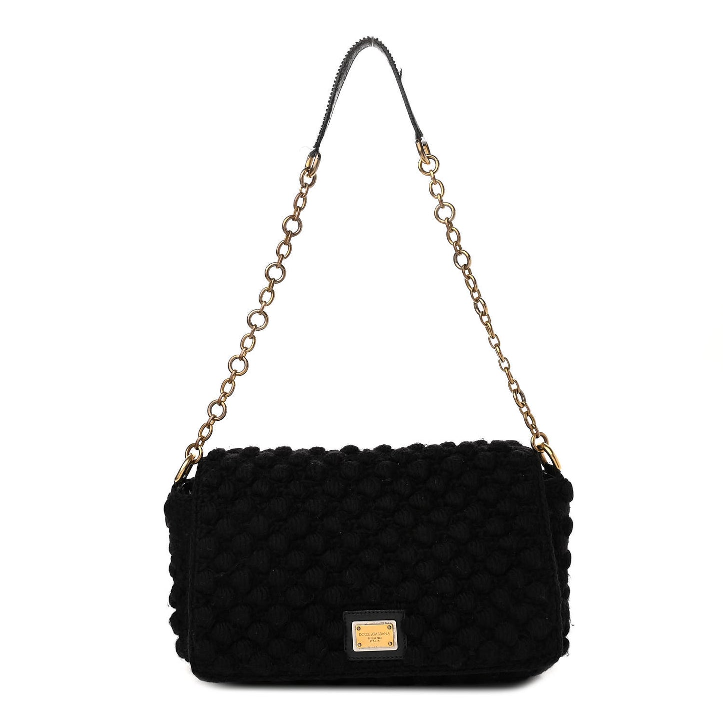 Crochet Miss Sicily Chain Flap Black