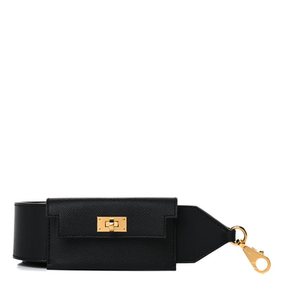 Hermes Swift Epsom Pocket Kelly Shoulder Strap Black 1 of 8