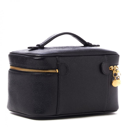 Chanel Caviar Vanity Cosmetic Case Black 2 of 9