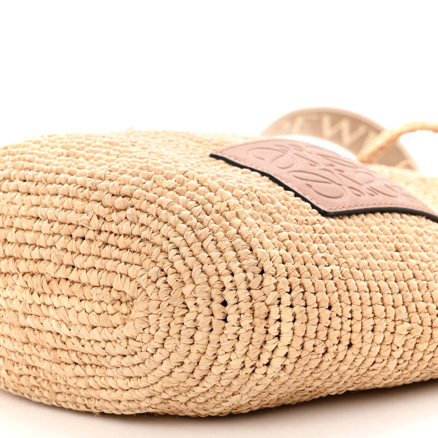 Raffia Mini Slit Tote Bag Natural Tan