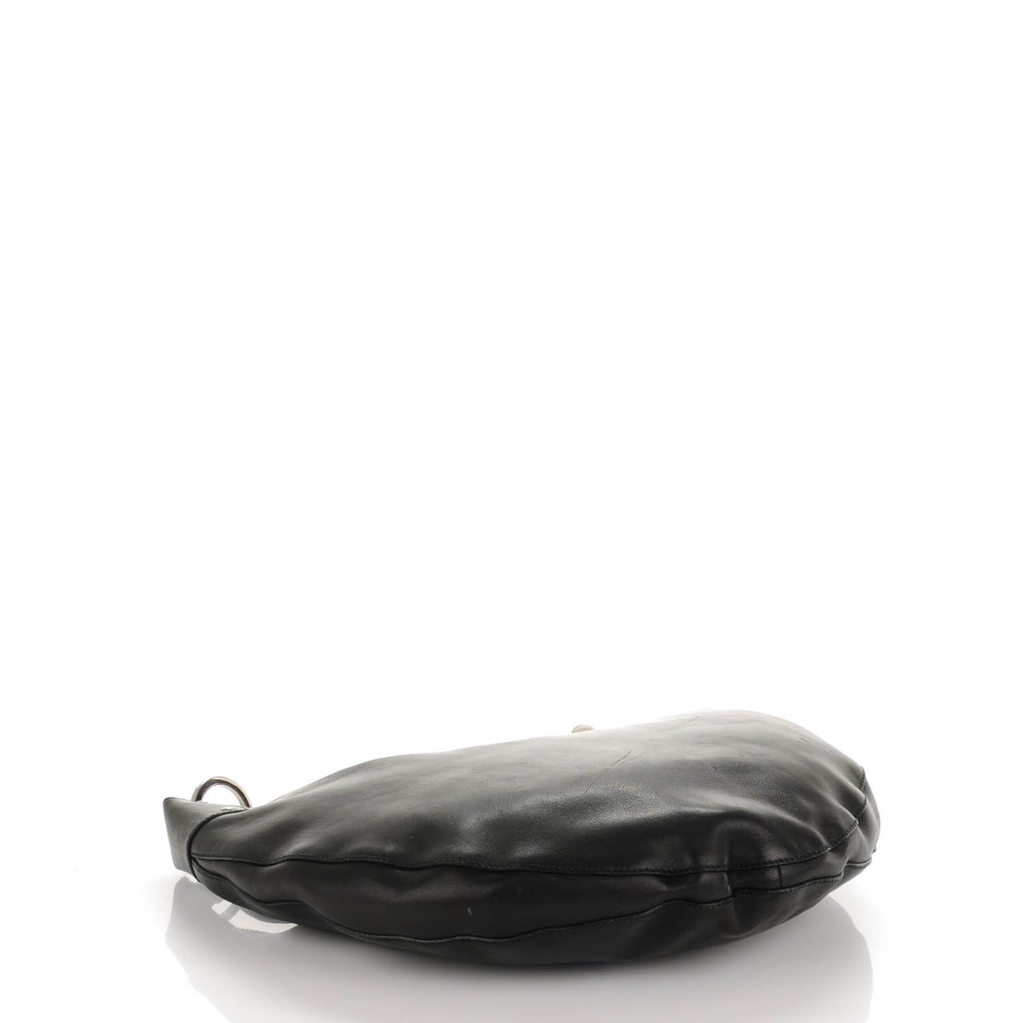 Calfskin Half Moon Hobo Black