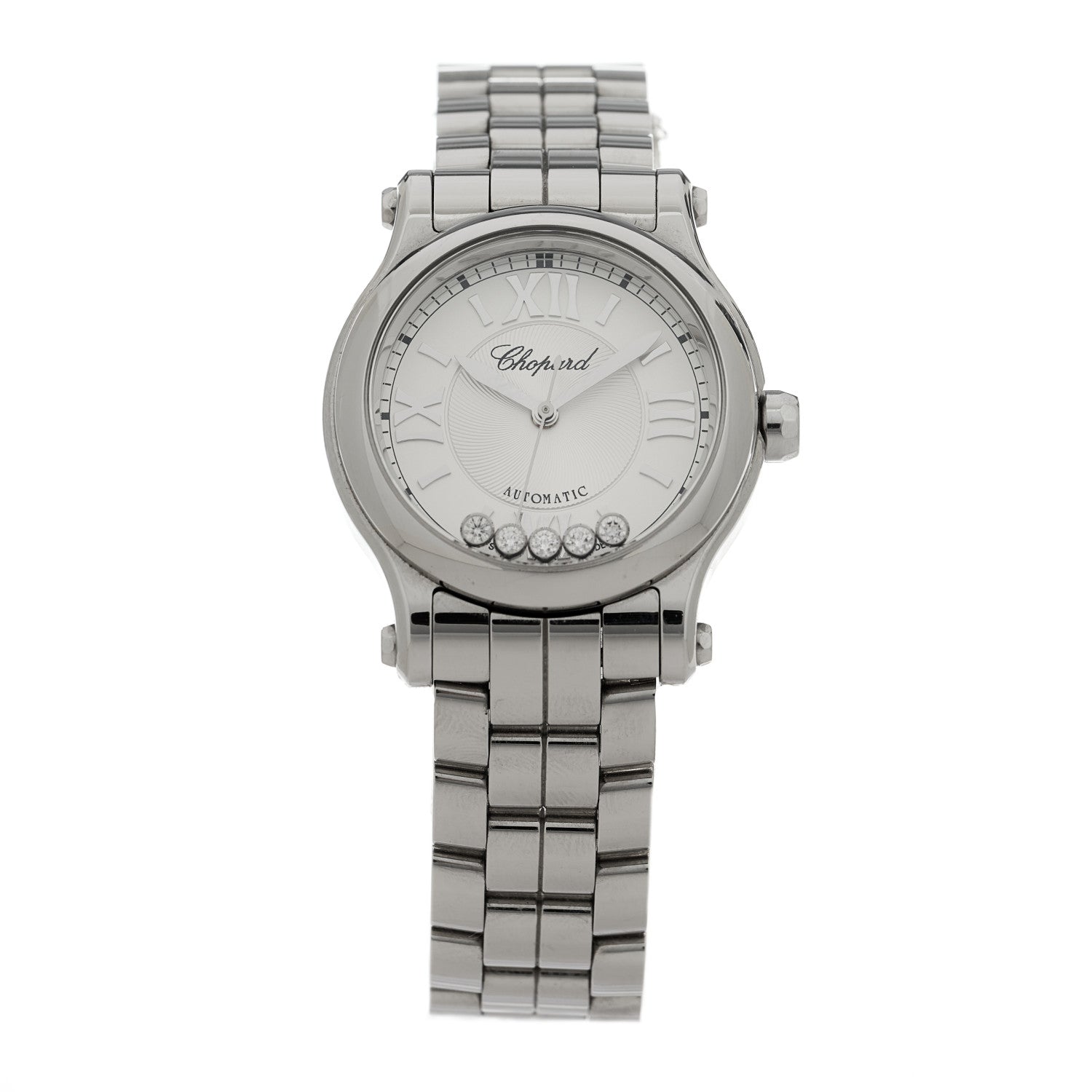 Chopard Stainless Steel 5 Diamond 30mm Happy Sport Automatic Watch 1 of 5