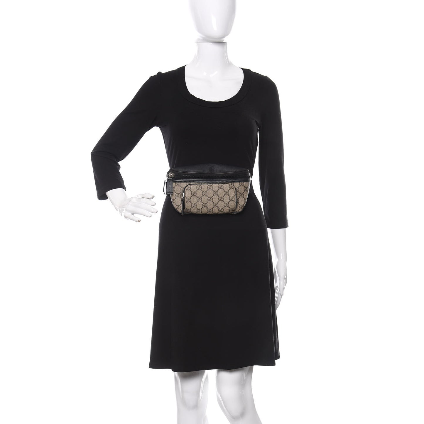 GG Supreme Monogram Belt Bag Black