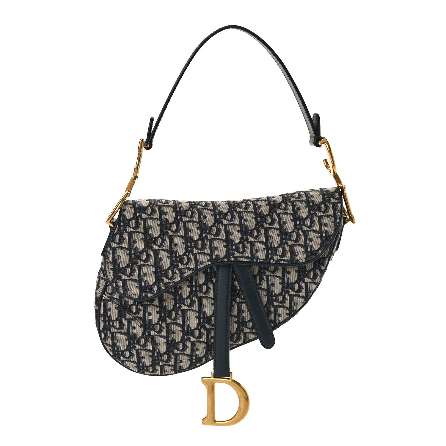 Christian Dior Oblique Saddle Bag Blue 1 of 6