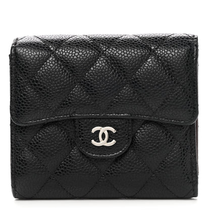 Chanel Caviar Quilted Compact Flap Wallet Black 1 of 9
