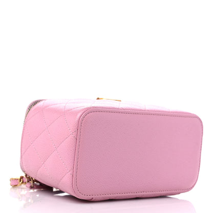 Chanel Shiny Caviar Quilted Pick Me Up Vanity Case Pink 4 of 11