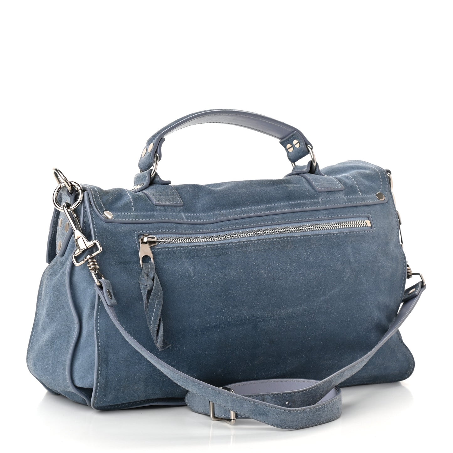Suede Medium PS1 Satchel Polar Blue