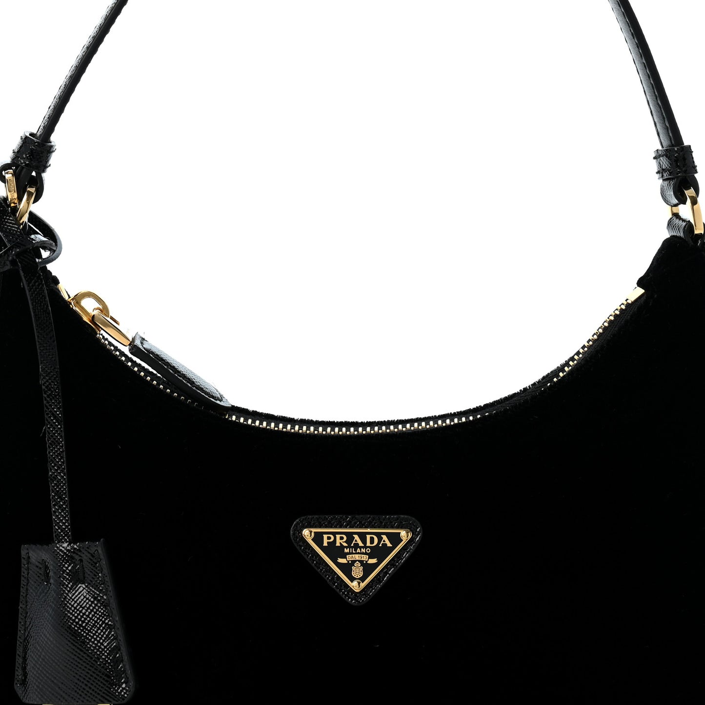 Velvet Nappa Mini Re-Edition Shoulder Bag Black