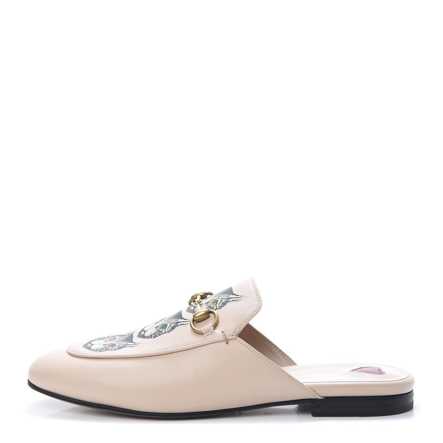 Gucci Calfskin Mystic Cat Womens Princetown Slippers 37 Mill Pink Multicolor 1 of 9