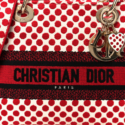 Christian Dior Canvas Medium DiorAmour Dots Lady D-Lite Red 8 of 10