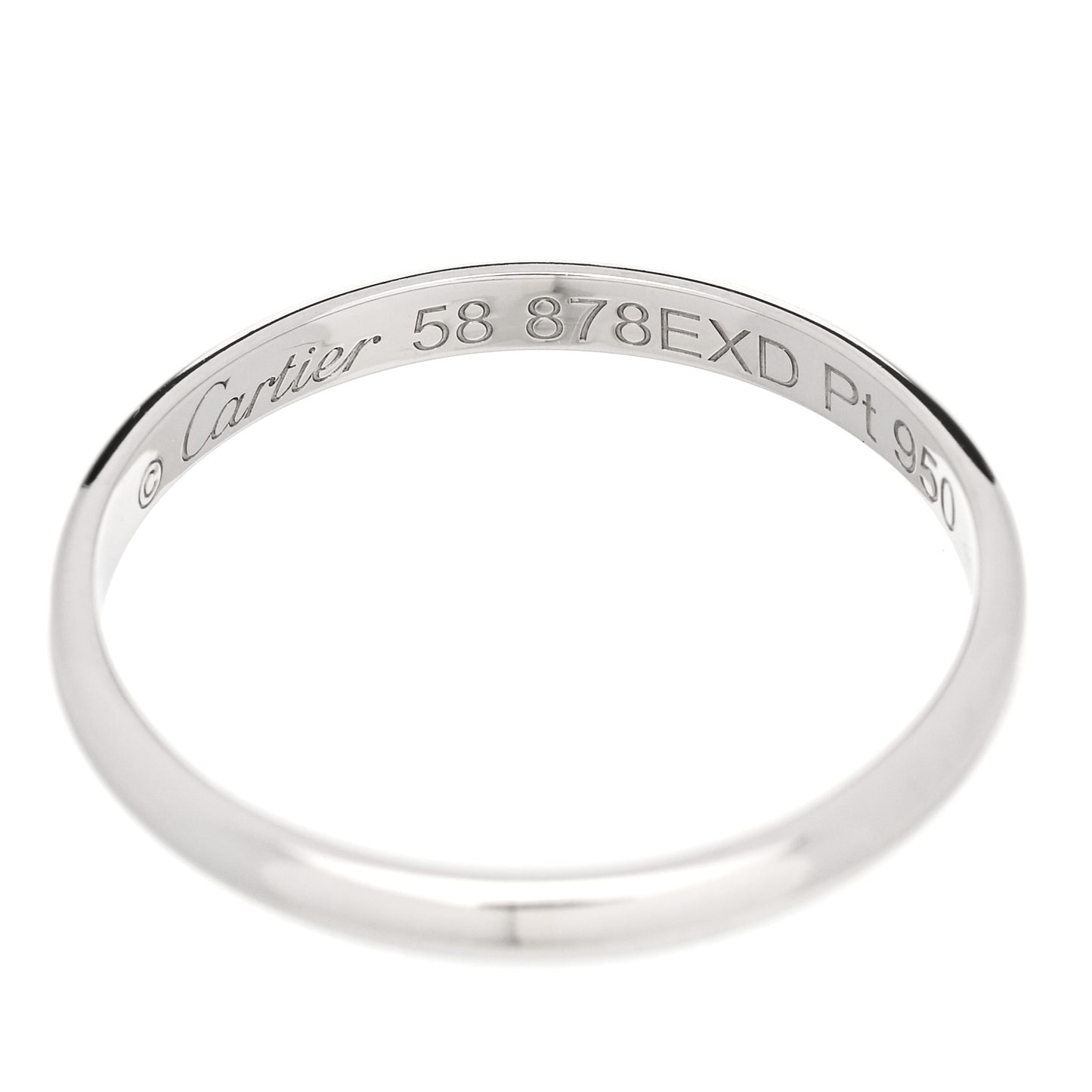 Platinum 2mm 1895 Wedding Band Ring 58 8.5