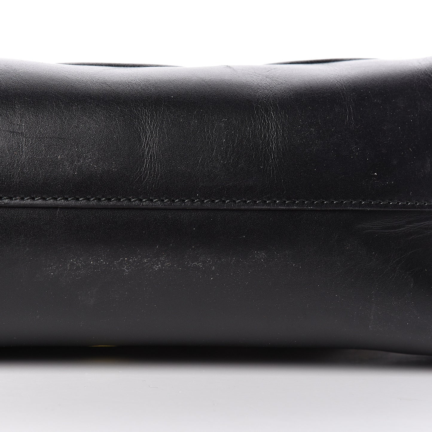 Calfskin GucciGhost Real Medium XL Tote Black Yellow