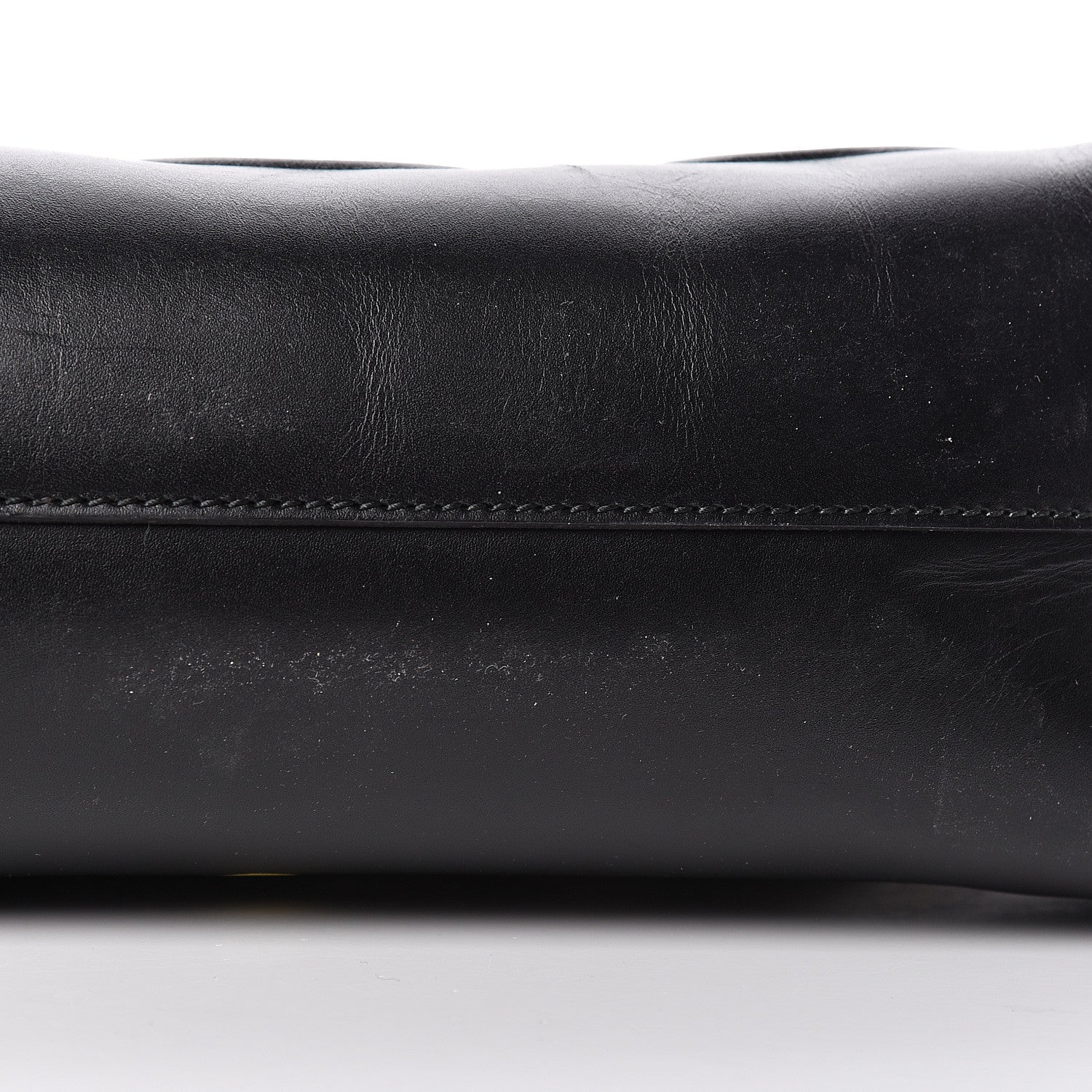 Gucci Calfskin GucciGhost Real Medium XL Tote Black Yellow 13 of 13