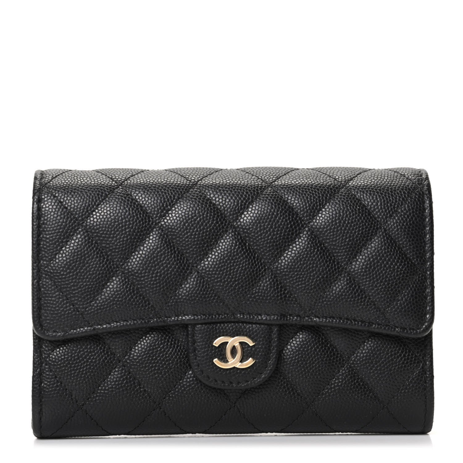 Chanel Caviar Quilted Medium Flap Wallet Black 1 of 8
