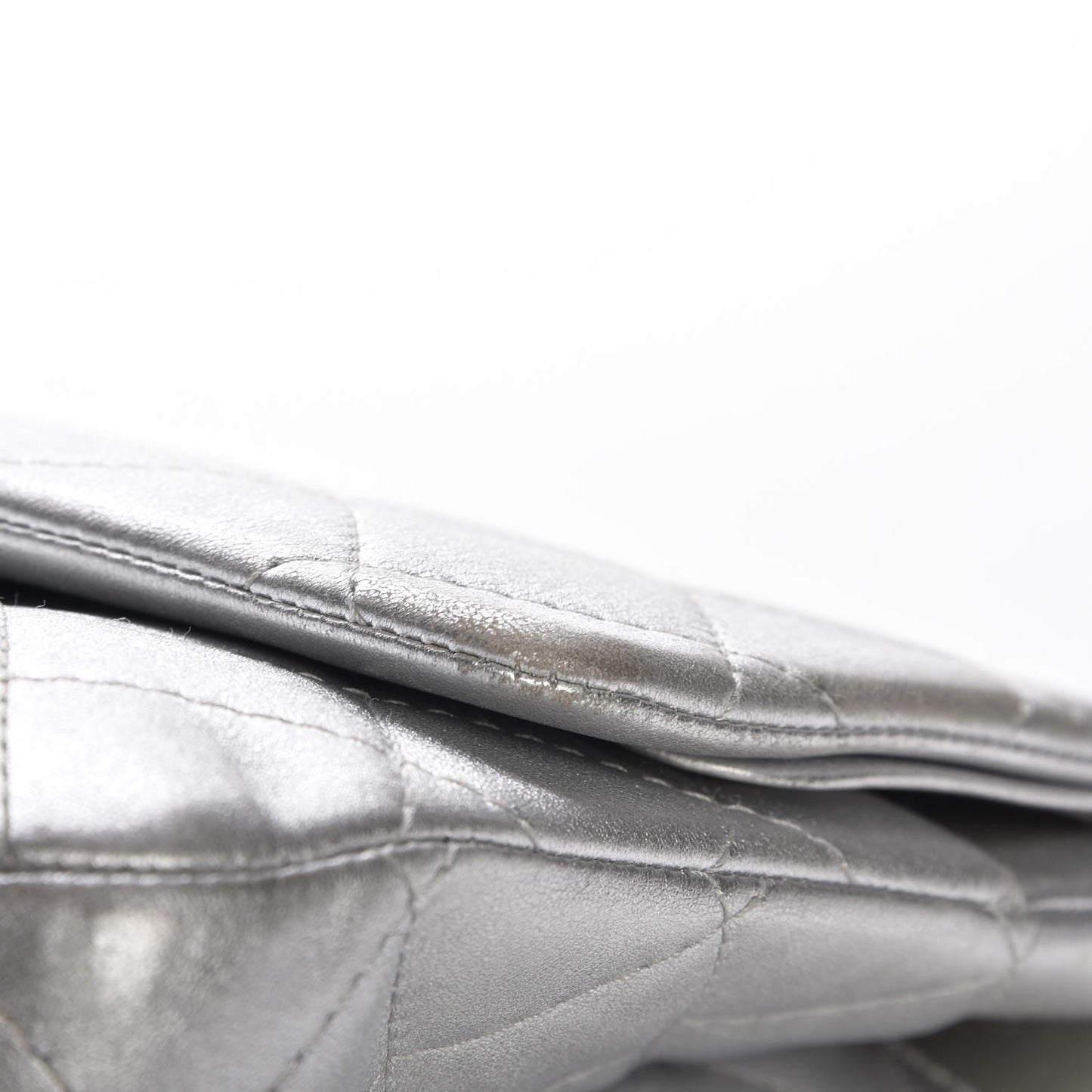 Metallic Lambskin Quilted 2.55 Reissue 227 Flap Silver