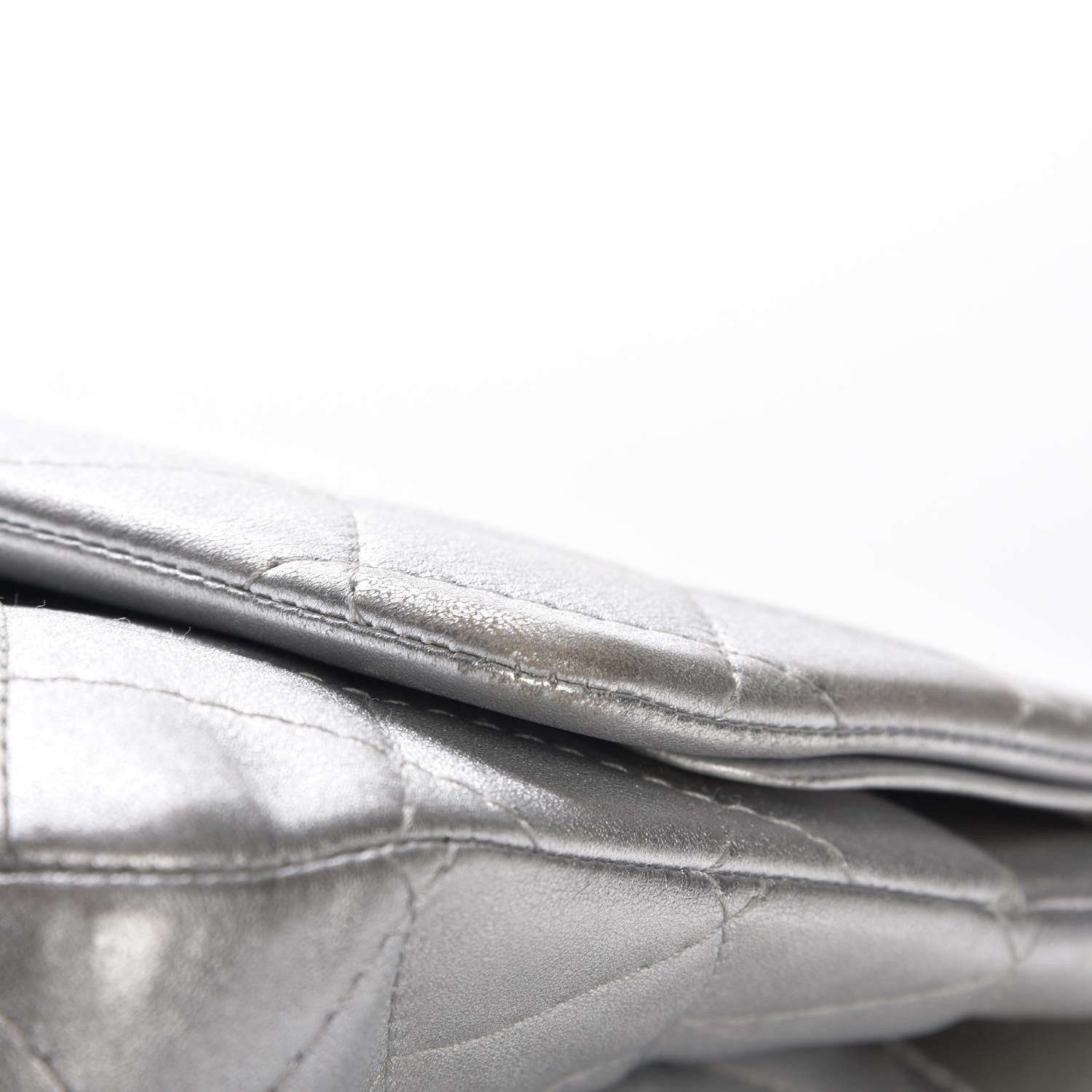 Chanel Metallic Lambskin Quilted 2.55 Reissue 227 Flap Silver 6 of 9