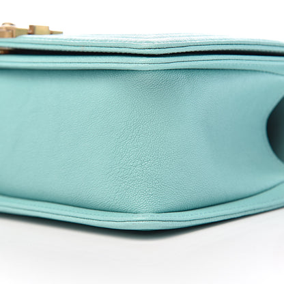 Chanel Caviar Quilted Medium Boy Flap Light Blue 9 of 10
