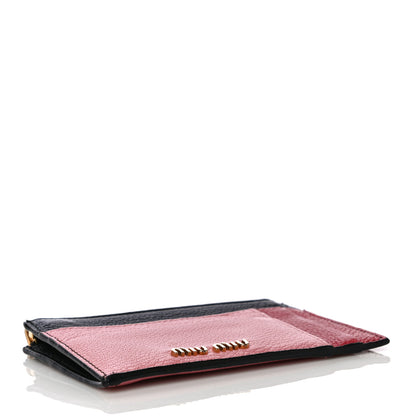 Miu Miu Madras Colour Zip Card Case Rosa 4 of 11