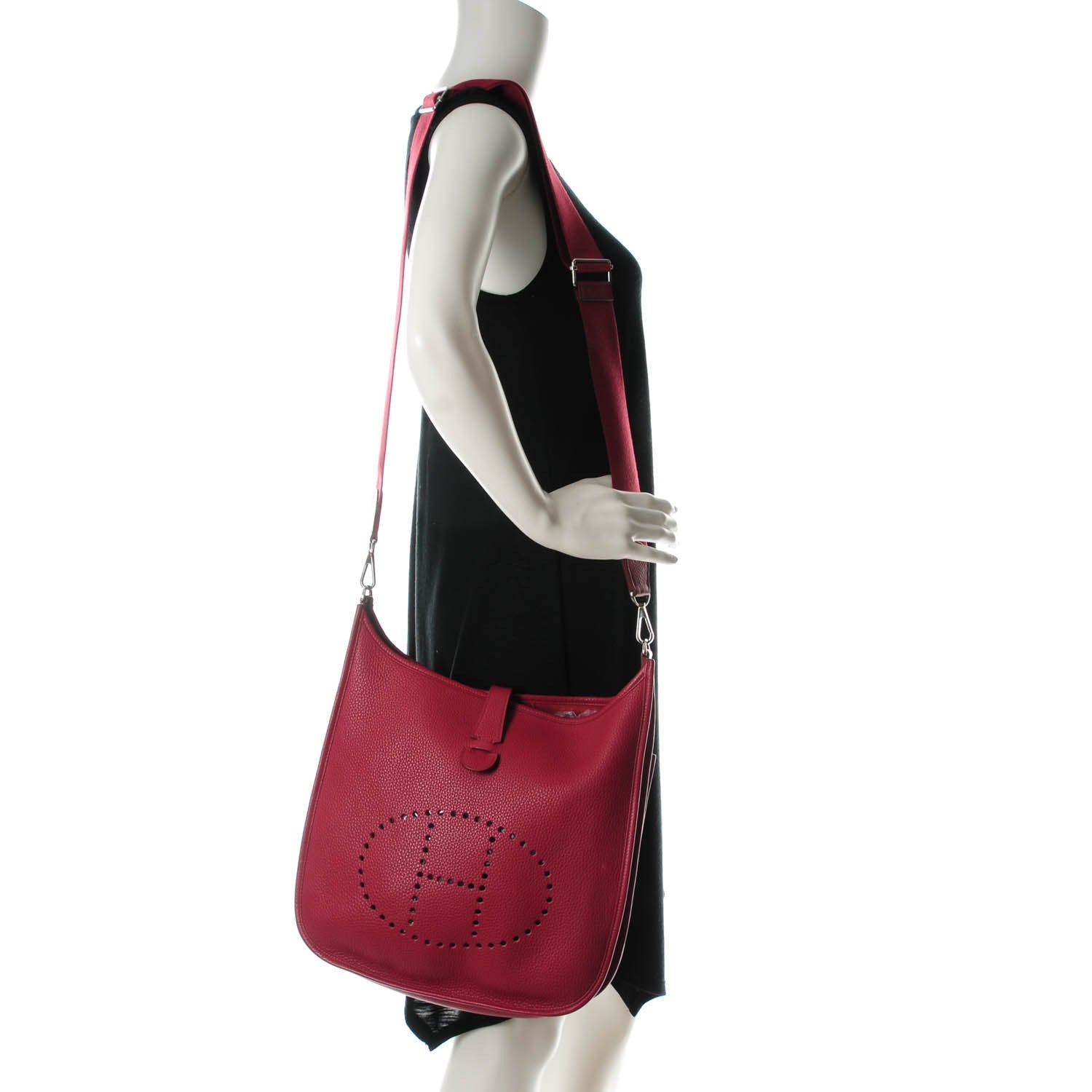 Hermes Taurillon Clemence Evelyne III GM Rubis 2 of 8