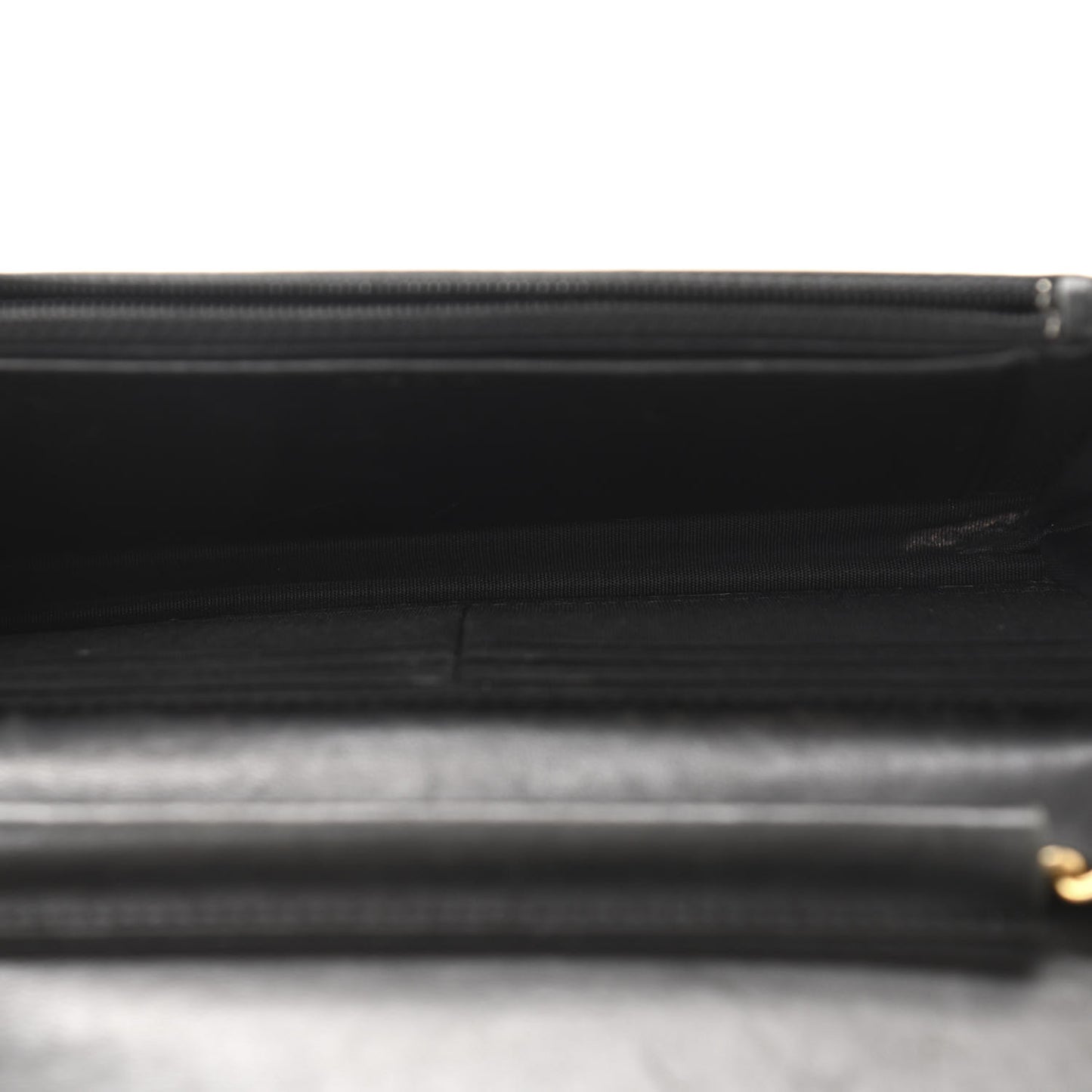 Calfskin Quilted Boy Wallet On Chain WOC Black