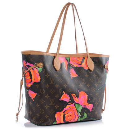 Louis Vuitton Monogram Roses Neverfull MM 3 of 7