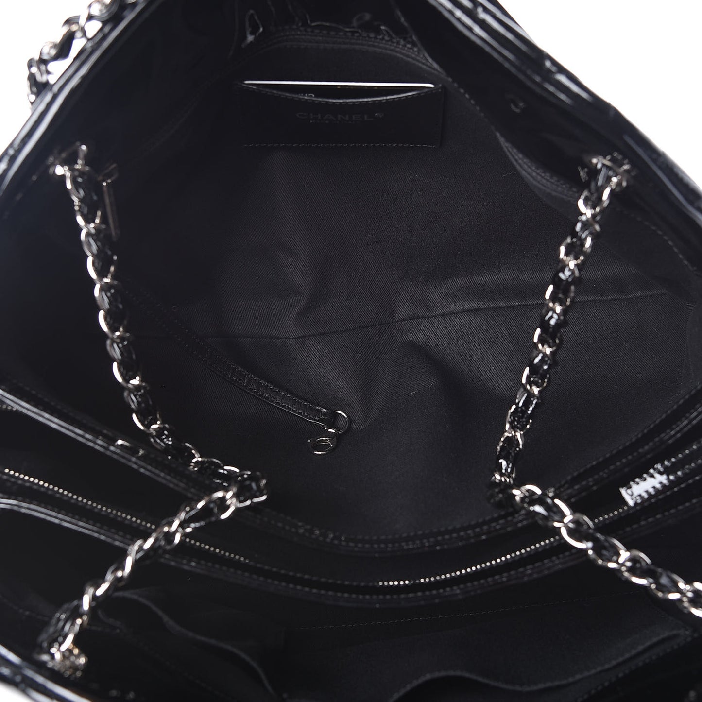 Patent Quilted Maxi Just Mademoiselle Bowling Bag Black