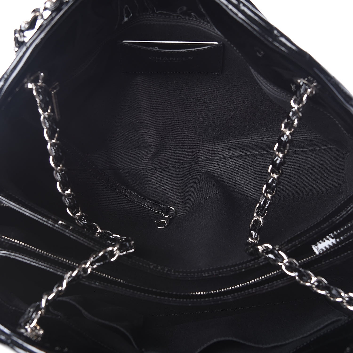 Chanel Patent Quilted Maxi Just Mademoiselle Bowling Bag Black 5 of 12