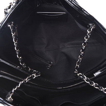 Chanel Patent Quilted Maxi Just Mademoiselle Bowling Bag Black 5 of 12