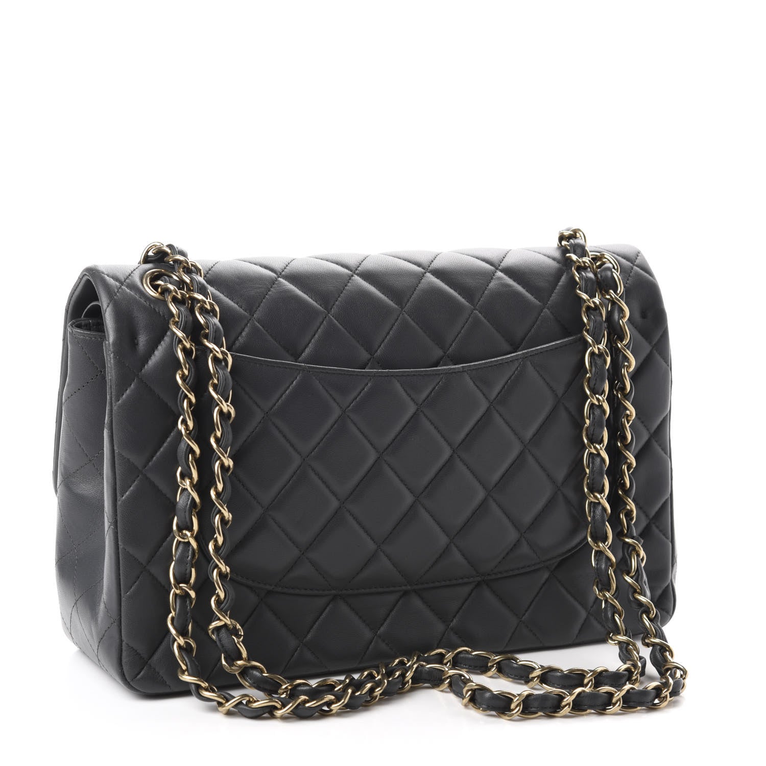 Chanel Lambskin Quilted Jumbo Double Flap Dark Grey 3 of 15