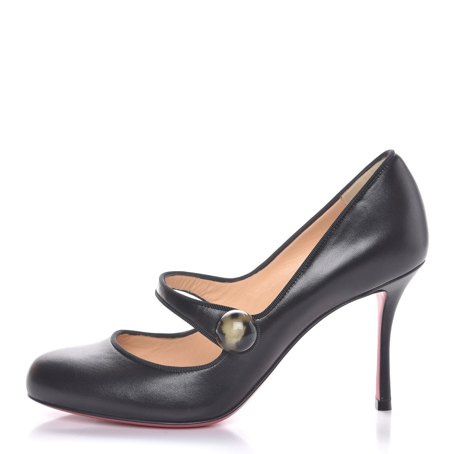 Shiny Nappa Booton ML 85 Mary Jane Pumps 37.5 Black