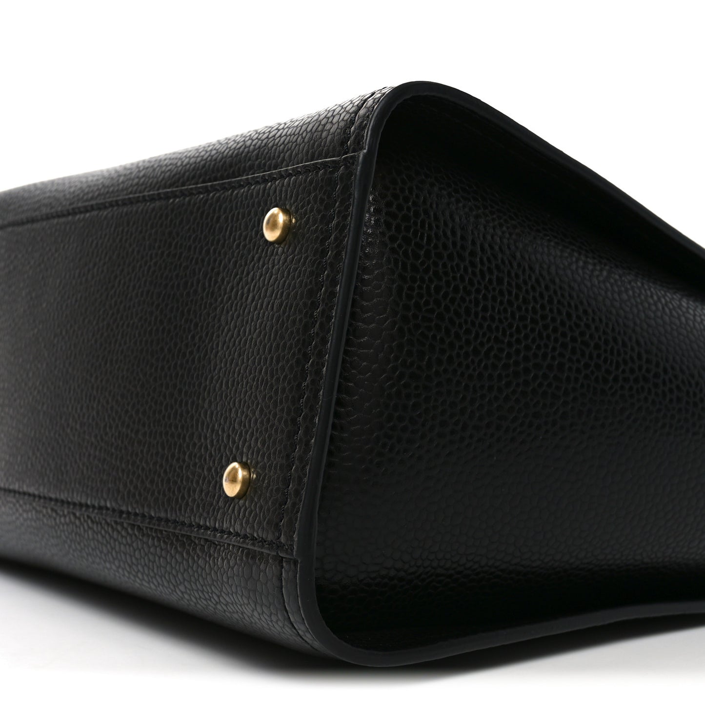 Calfskin Small Deauville Tote Black