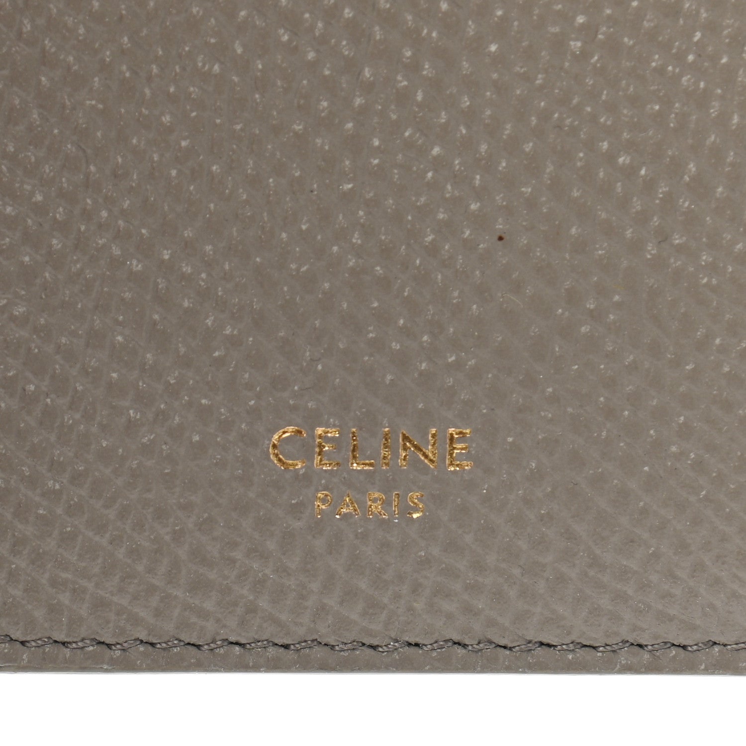 Celine Grained Calfskin Zipped Card Holder Pebble 6 of 8