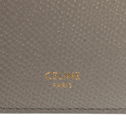 Celine Grained Calfskin Zipped Card Holder Pebble 6 of 8