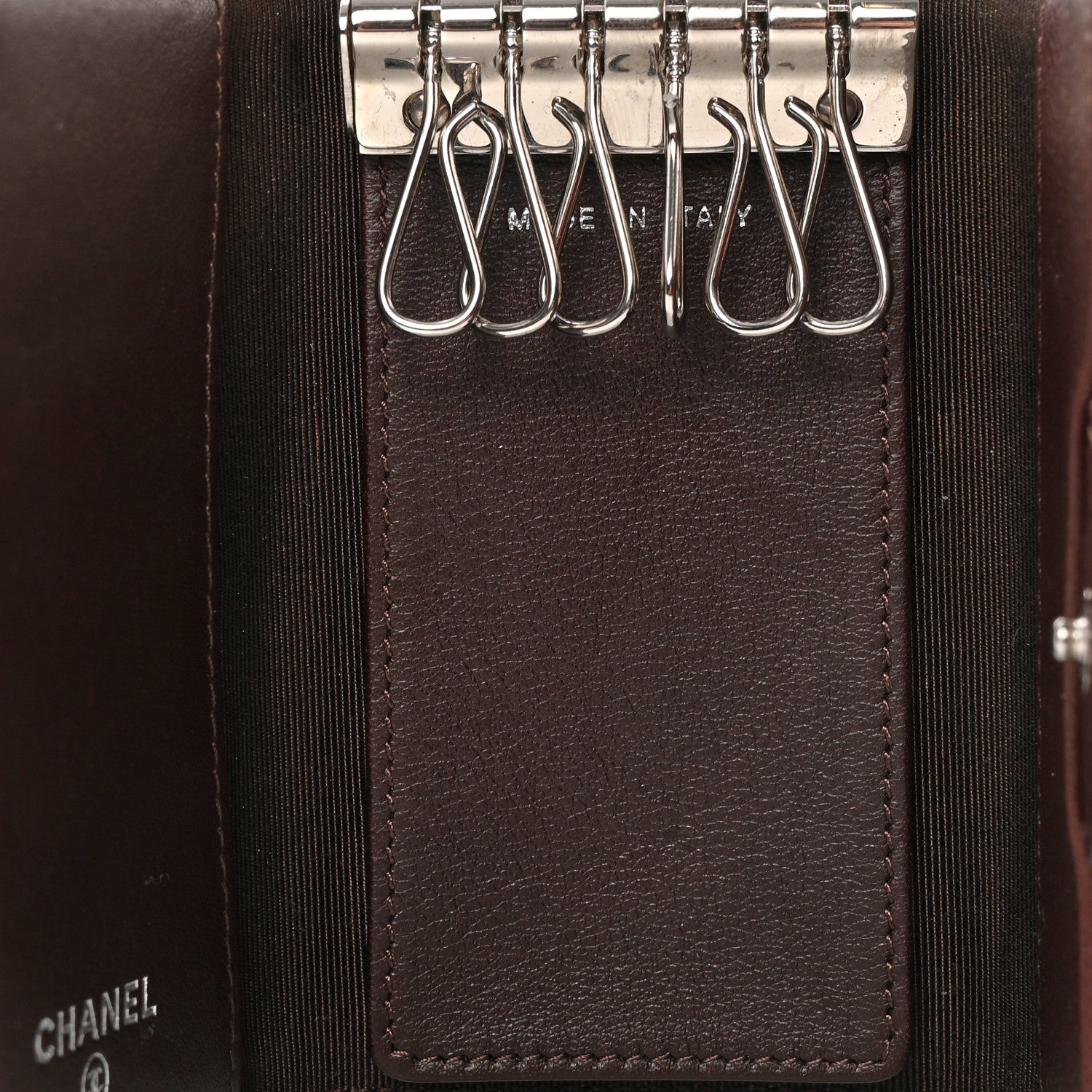 Chanel Caviar Quilted 6 Key Holder Dark Brown 5 of 9