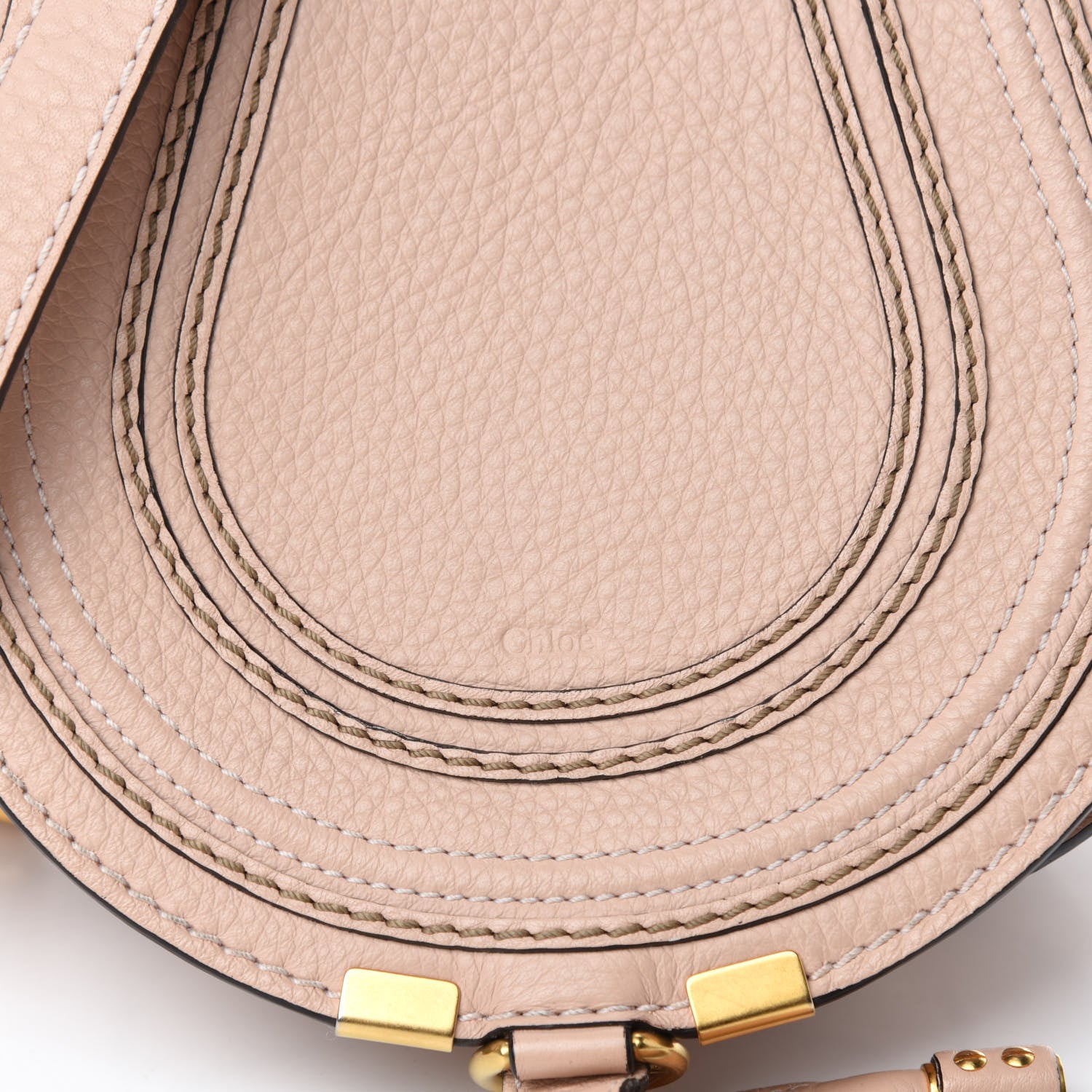 Chloe Calfskin Mini Marcie Round Crossbody Bag Blush Nude 13 of 13