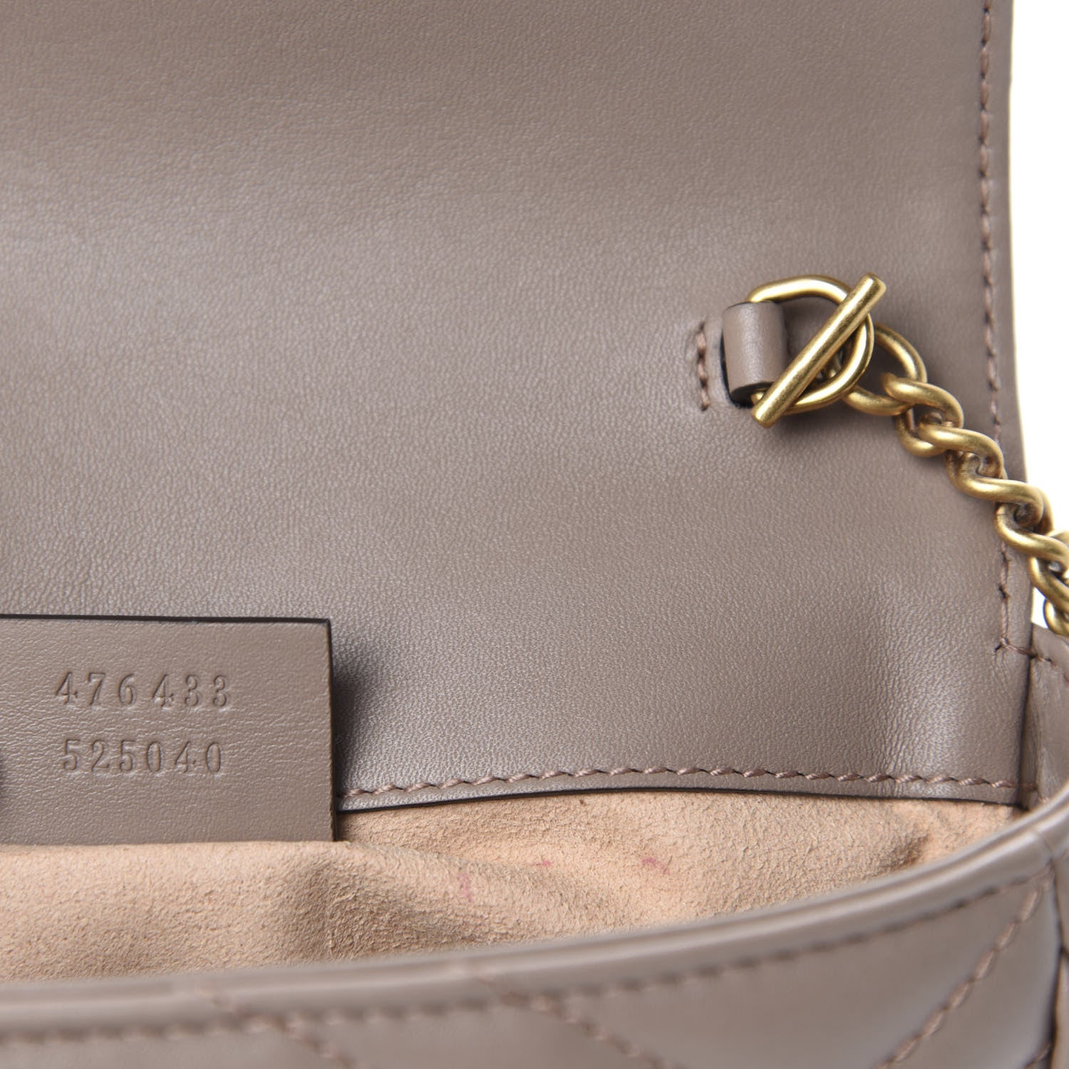 Gucci Calfskin Matelasse Super Mini GG Marmont Shoulder Bag Porcelain Rose 9 of 10