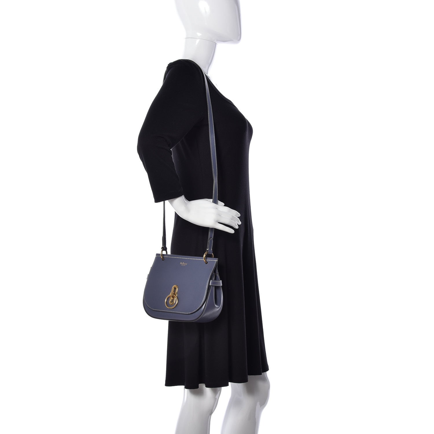 Mulberry Calfskin Small Amberley Satchel Blue 2 of 8