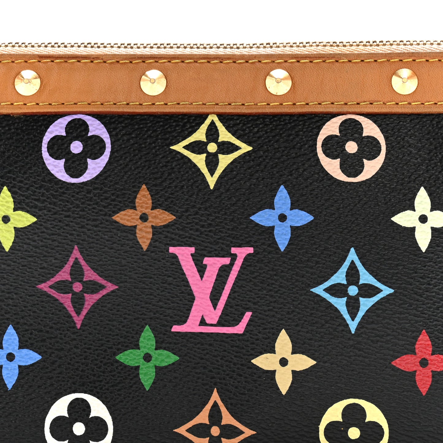 Monogram Multicolor Pochette Accessories Black