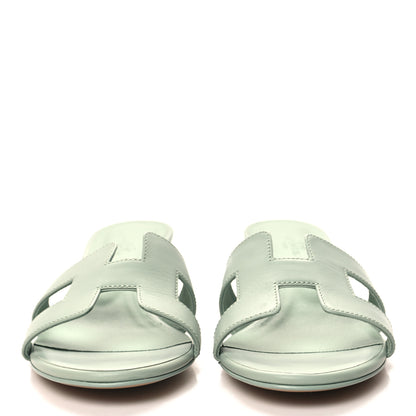 Hermes Calfskin Oasis Sandals 37 Vert Embrun 2 of 10