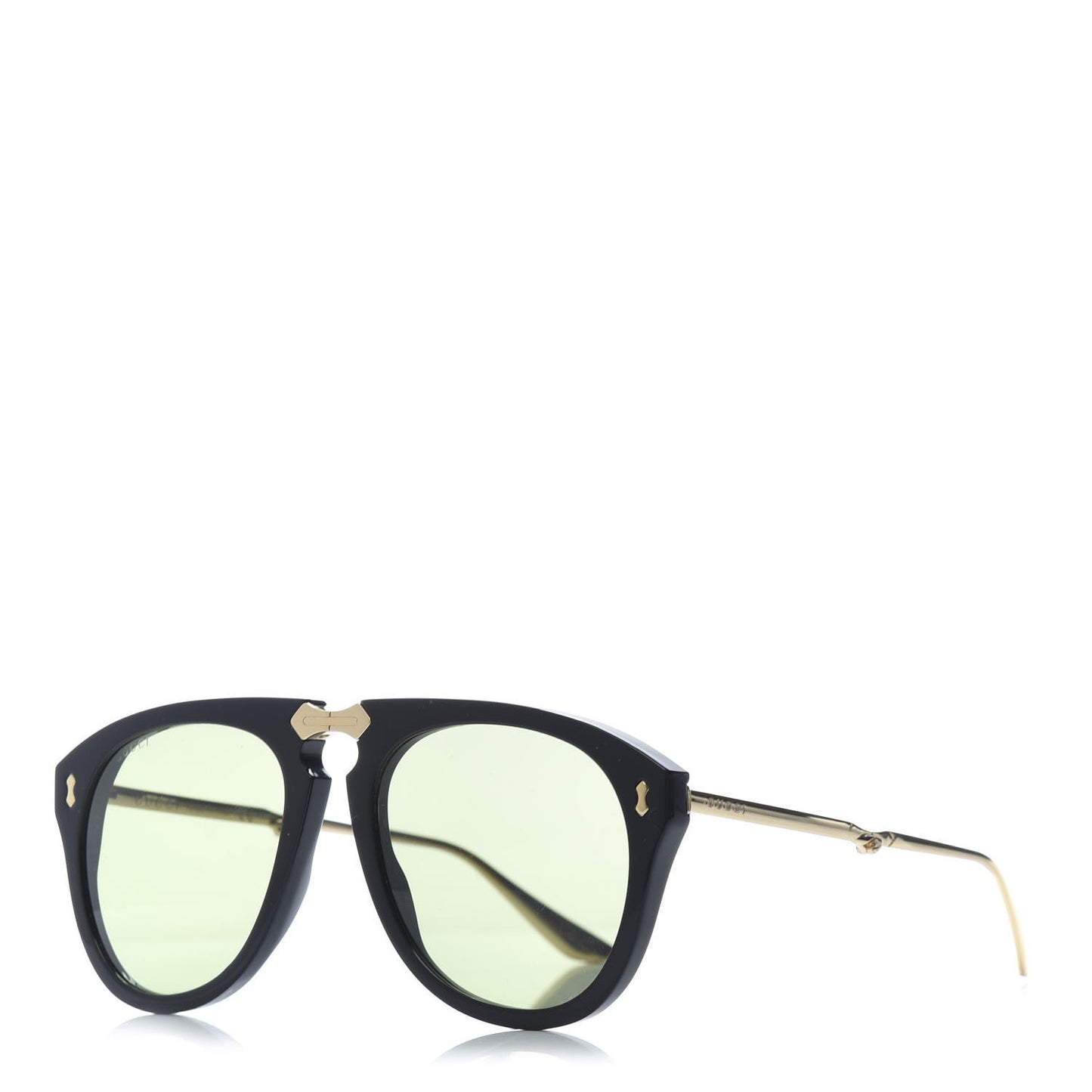 Folding Aviator Sunglasses GG0305S Black Gold
