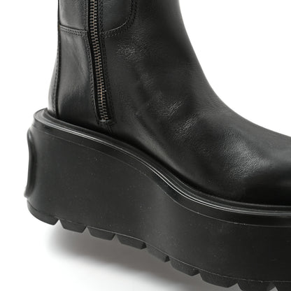 Valentino Garavani Calfskin VLOGO Uniqueform 55/85mm Flatform Knee High Boots 37.5 Black 10 of 12