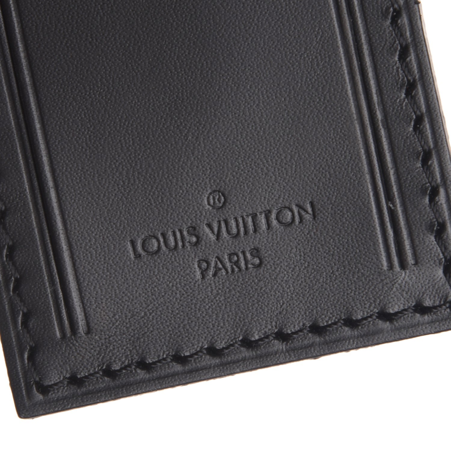 Louis Vuitton Calfskin Luggage Tag Black 3 of 3