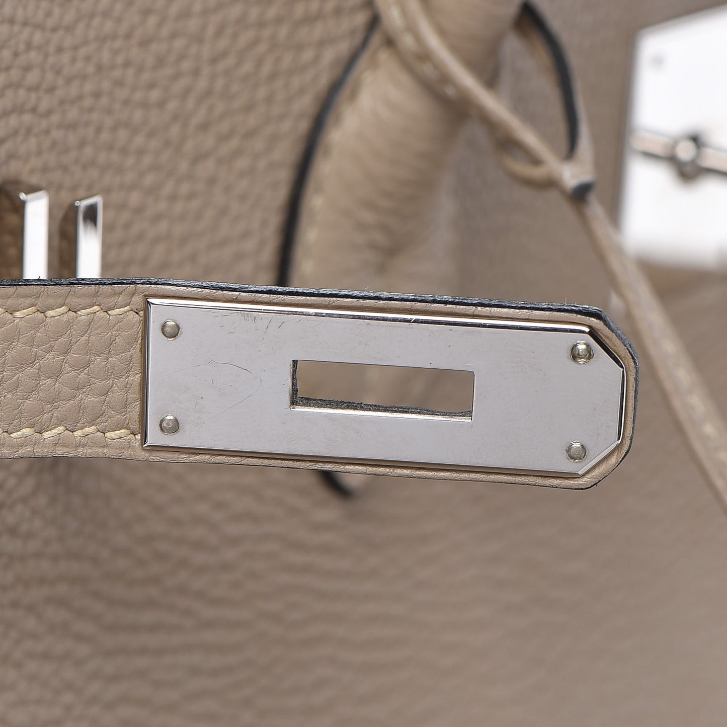 Taurillon Clemence Birkin 40 Gris Tourterelle