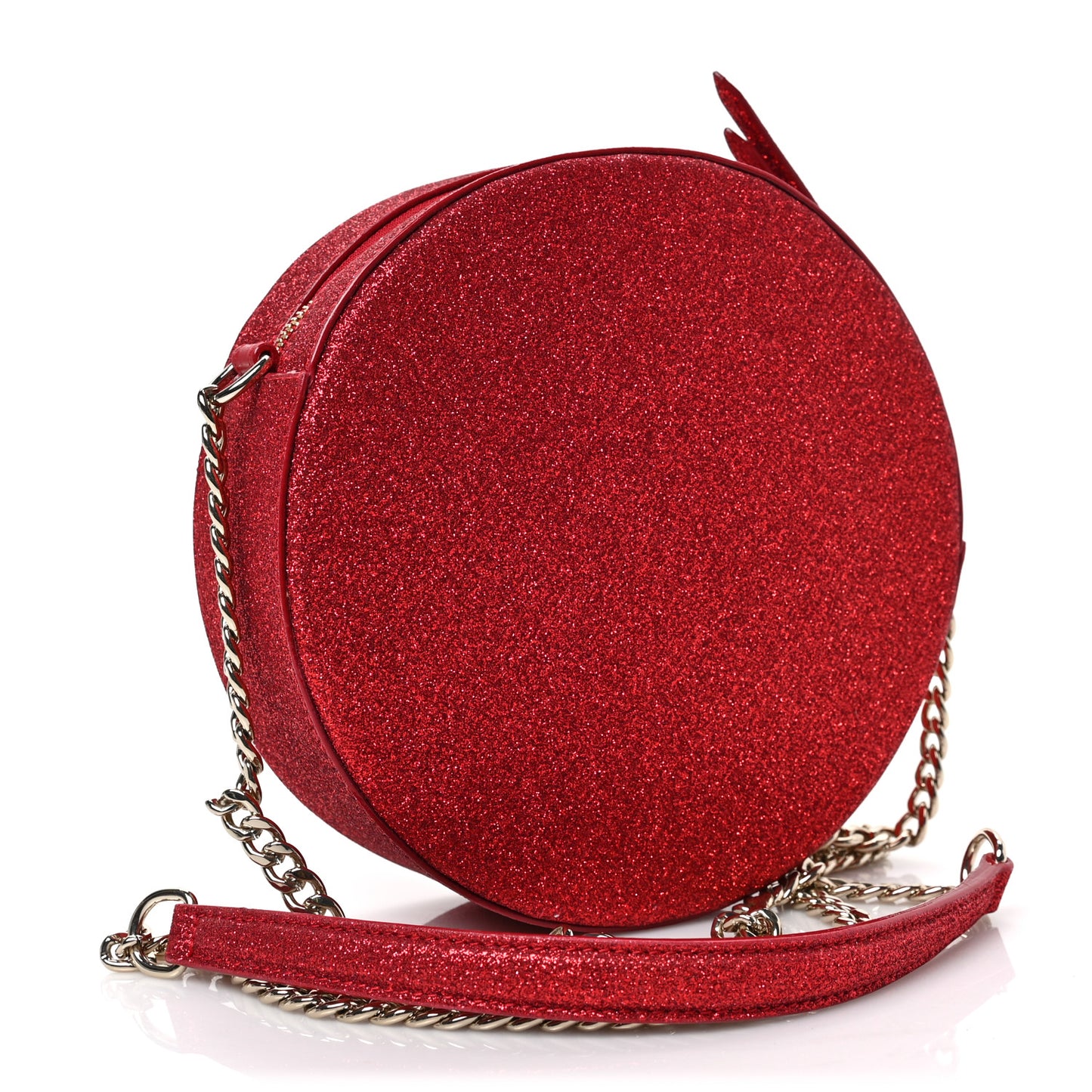Glitter Round Crossbody Red