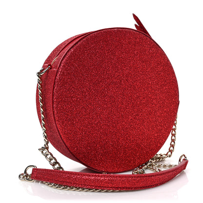 Jimmy Choo Glitter Round Crossbody Red 3 of 7