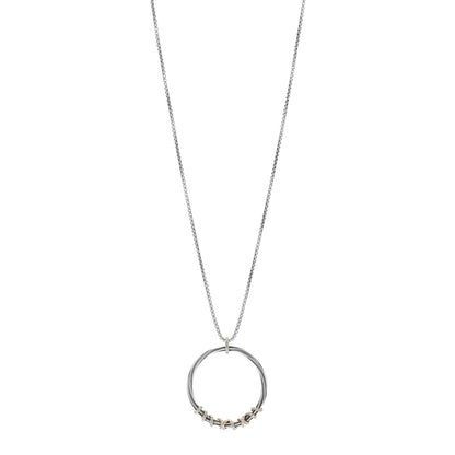 David Yurman Sterling Silver 18K Yellow Gold Diamond Helena Necklace 1 of 4