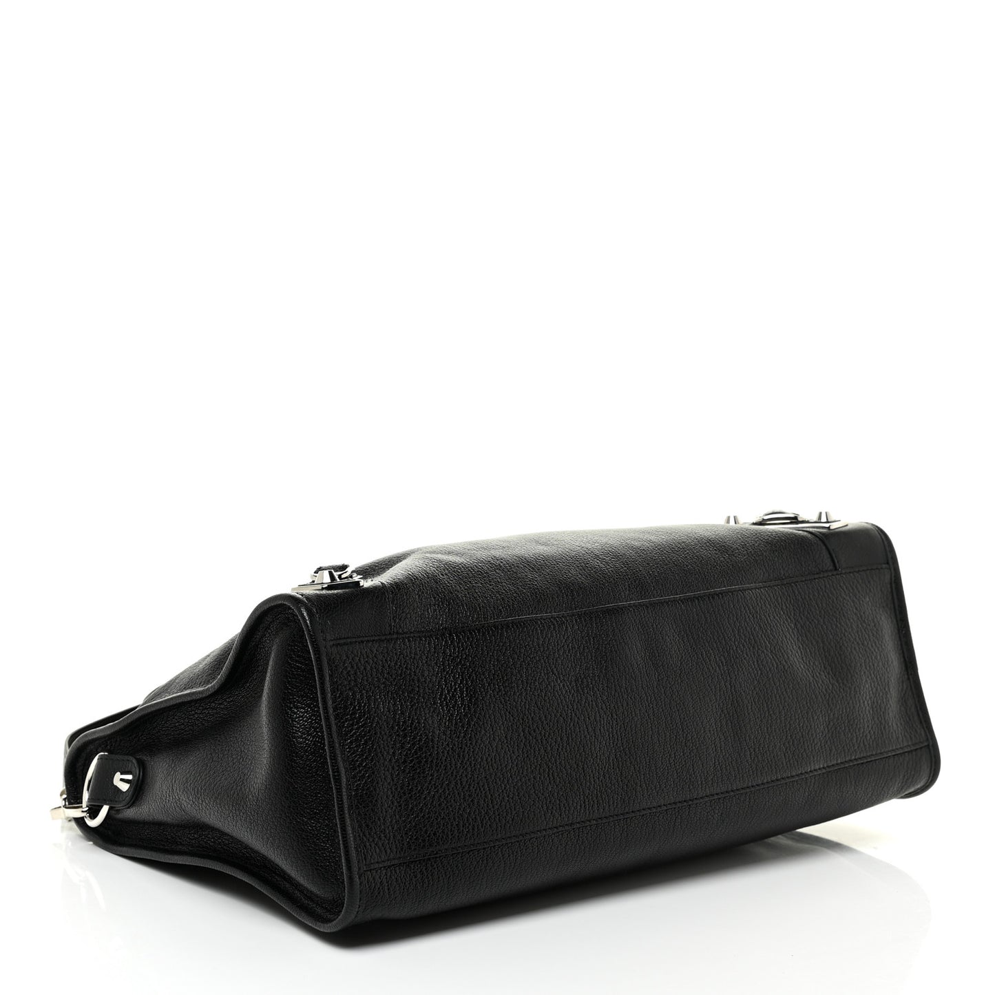 Chevre Silver Metallic Edge Hardware City Black