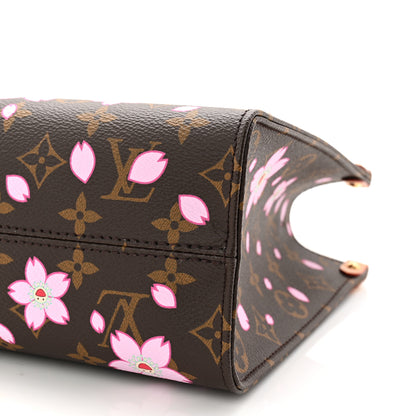 Louis Vuitton LV X TM Monogram Cherry Blossom Onthego PM Sakura Brown 9 of 10
