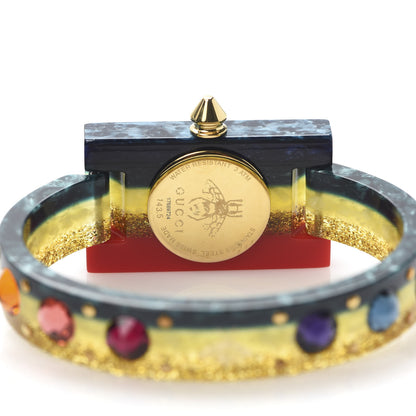 Gucci Stainless Steel Plexiglass Mother of Pearl 24mm Rainbow Quartz Watch 5 of 7